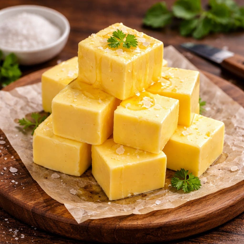 Fresh butter cubes